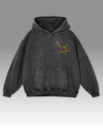 Bluza oversize z kapturem <br>Just Breathe Edycja Gold <br>Haft, Efekt sprania